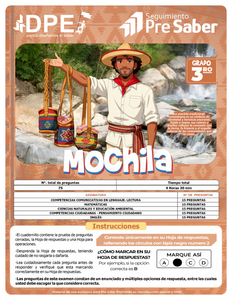 Mochila grado Tercero